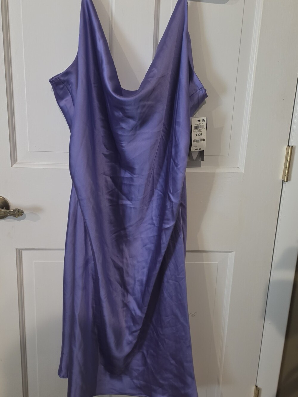 NWT Ade Samuel x INC Purple Satin Cowl Neck Slip Dress - Size 3XL